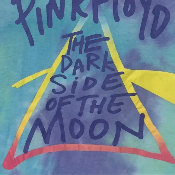 Pink Floyd Tie Dye Graphic Band Tee T-shirt Cropped SOFT Sz XS and Small NWT - Picture 3 of 4
